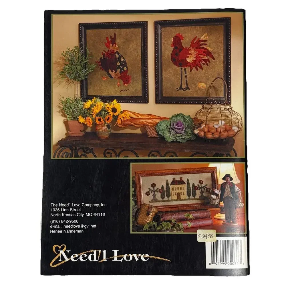 Need'l Love French Market Threads Quilt Cross Stitch Rug Hooking Pattern Book
